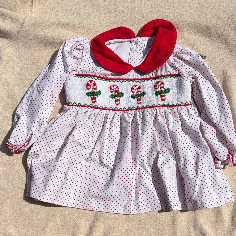Festive Red and White Kids Blouse